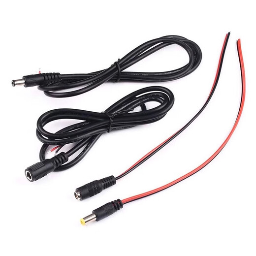 DC5.5*2.1 connecting cable DC 12V female cable 5V male cable plug connector monitoring power cable 24V DC5.5*2.1 male cable total length 30cm others