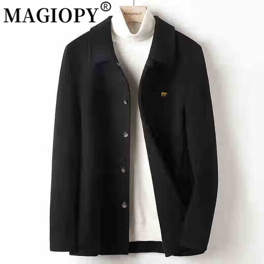 Magiopy Light Luxury High-End Brand Herren-Doppelseite Wollmantel Herrenjacke Winter Down Jacke Elfenbein Weiß 3xl 190