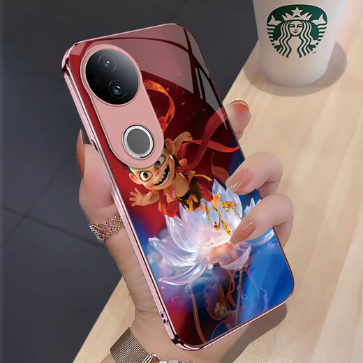 陌筱哪吒vivoS20手机壳时尚玻璃金属漆哪吒创意散热轻奢简约新款 vivoS20 【金属漆苍岭绿】SY12187哪吒