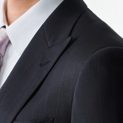 Anniversary Bird Suit Men's First Suit in Life 2025 Spring New Men's Fashion Formal Suit and Pants Suit Blue Stripes 50 A(180/100) /Please note the waist or pants