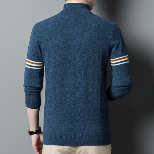 
NOSSKISS luxury high-end brand pure sweater men's winter warmth and thickened double-turn turtleneck sweater knitted base shirt Black 4XL 190