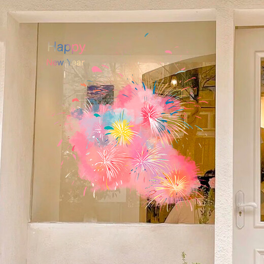 Autocollant statique Nouvel An Glass Door autocollant créatif dieu de la richesse 2025 Festival de printemps du Nouvel An Année de serpent autocollants décoratifs autocollants de fenêtre UV3291a Modèle Small