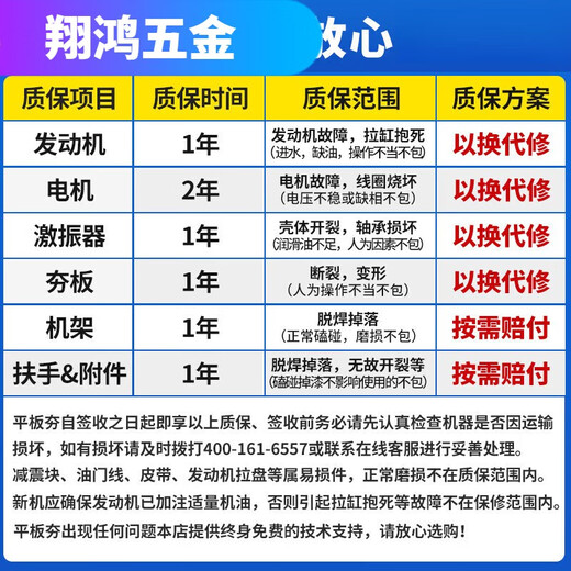 XMSJ电动汽油柴油振动平板夯路面夯土机夯实机震动平板夯打夯定制 3890型铸钢汽油款-百力通动