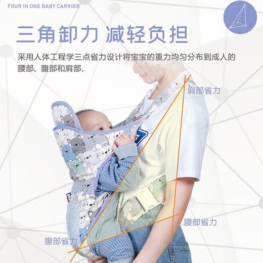 SMVP婴儿背带前后两用横抱式背篼夏季透气外出新生多功能简易抱娃神器 仓鼠之家