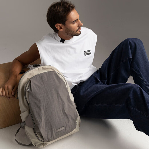 BAGSMART Backpack Lightweight Backpack for Men and Women Multifunctional Commuting Large Capacity Business Trip Bag College Student Computer Bag Travel Bag Gray (Can Accommodate 15.6-inch Notebook)