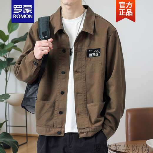 
Romon (ROMON) jacket men's spring and autumn 2025 lapel autumn clothes men's work jacket early autumn jacket top new product [upgrade version] K12806 gray M [recommended 90-120Jin [Jin equals 0.5 kg]]
