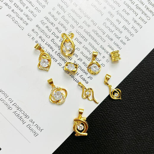 MHFDO Old Phoenix Old Phoenix Quality 18K Gold Pendant Women's Gold Necklace Single Pendant Single Pendant Without Chain Au750 Yellow 18K Gold Pendant Weiai Pendant