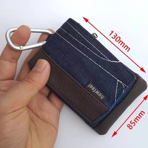 Die französische Kreativmünzenbrieftasche verfügt nur über Papierzahn-Leinwand-Denim-Mini-Brieftasche für die lässigen multifunktionalen multifunktionalen kreativen Münzbrieftätigkeit von Schülern hat nur Papier-Reißverschluss-Leinwand
