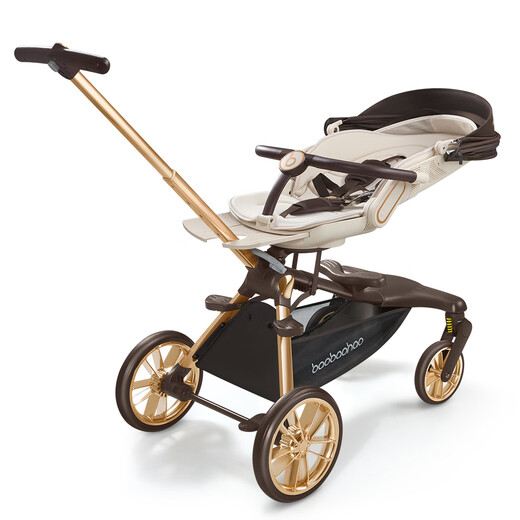 Baby Hao V16Max Big Wheel Baby Walking Magic All-terrain Two-way High View Shock Absorption Lightweight Foldable Sit-Recline Baby Stroller V16MAX Caramel Milk Tea Big Wheel Edition + Big Gift Pack