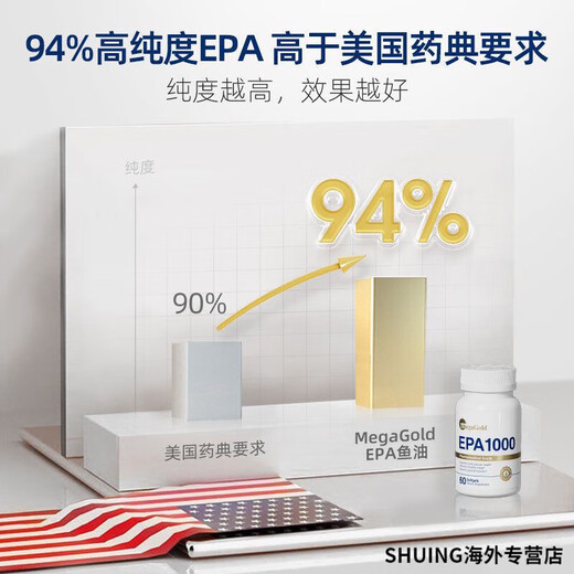 MEGAGOLD金美嘉9925高纯度omega3鱼油软胶囊深海鱼油进口EPA鱼油EPA1000 EPA1000鱼油 (一瓶)60粒