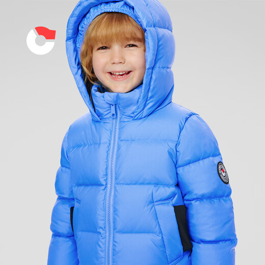 Nanny Goose Children's Down Jacket Baby Short Thickened White Duck Down Jacket Boys and Girls Warm and Windproof Winter NG2637 Navy Blue 100