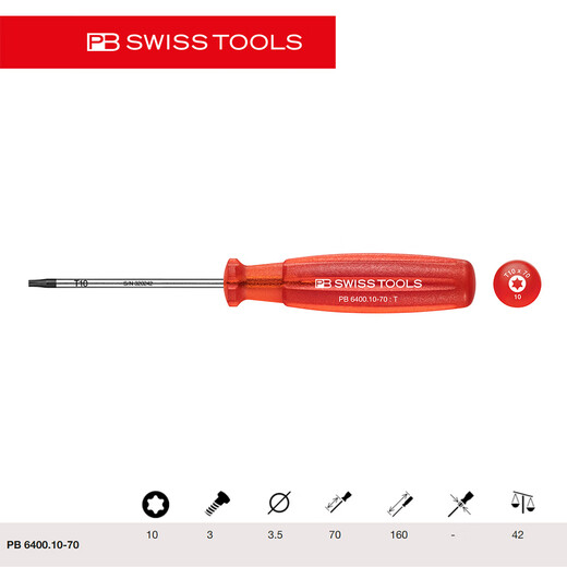 XMSJPB Suiza importada CABA RESISTENTE RESISTENTE RESISTENTE One Forma One-Slip destornillador 6190/3/6400 Tornillo de punta de herramienta paralela PB 6102.6-180