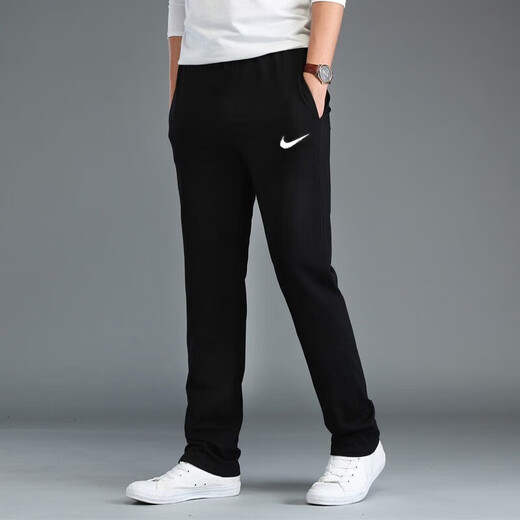 耐克（NIKE）裤子男裤2025秋季新款户外运动裤跑步健身训练宽松透气男士卫裤 DM6627-010/黑色梭织 S
