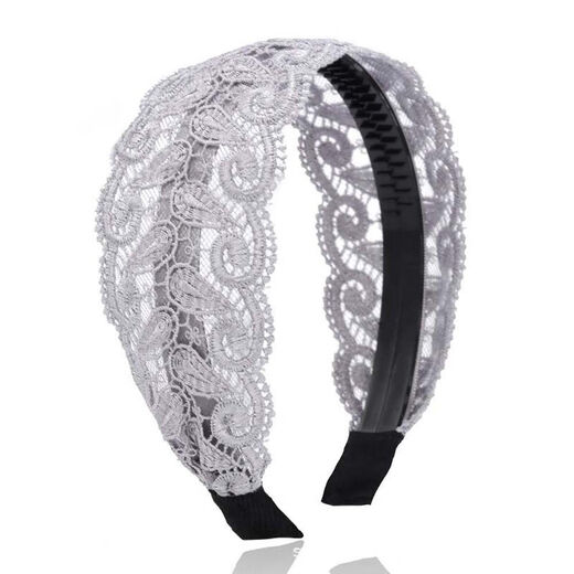 Case makeup Chinese Valentine's Day white hair headband temperament hairpin wide edge widened thin fashion Internet celebrity hair hoop popular wide edge lace headband black