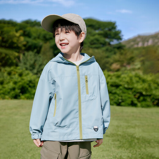 Zuoxi Boys Spring Jacket Child's Child's Charge Suit Spring and Automn Style 2025 Nouveau garçon décontracté Top Trend Blue 140