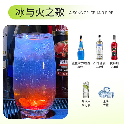 FAST.KING调酒基酒套装洋酒威士忌伏特加蓝橙力娇酒朗姆酒金酒鸡尾酒糖浆 【10款调酒基酒】+调酒工具