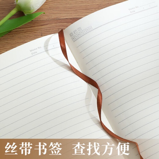 嘉然恒 笔记本本子A5皮面加厚记事本可定制简约商务办公会议记录本高颜值大学生手帐本日记本工作日志 蓝灰色