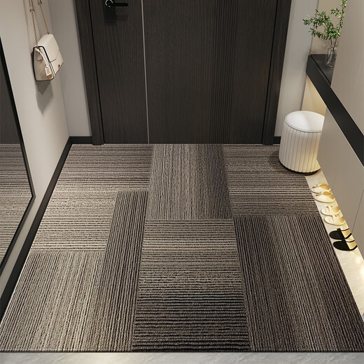 致荟树入户门地垫2024感进门门口脚垫防滑耐脏门外门垫玄关地毯 灰颜-15271 120cm*180cm方便打理