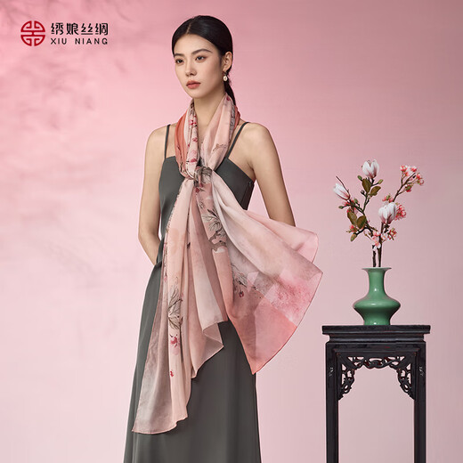 绣娘丝绸丝巾礼盒100%桑蚕丝真丝披肩围巾女薄款2025送领导教师节礼物