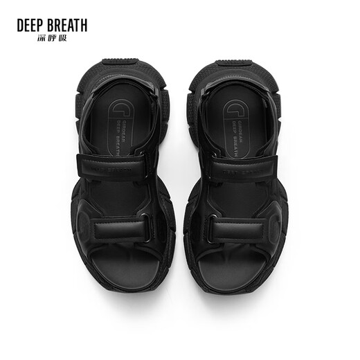 Souffle profonde souffle profonde chaussures de femmes décontractées velcro épaisses sandales sandales féminines ax14110 noir 38