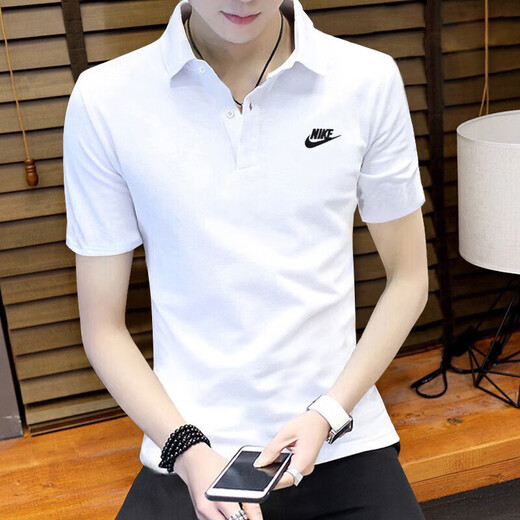 Nike Kurzärärmelte Herren Top 25 Sommer Neue komfortable atmungsaktive Respel Pure Cotton Business Polo Shirt FN3895-100 S