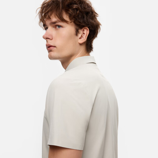 AIGLE艾高内搭上衣速干透汽吸湿凉感轻奢短袖男士高端 雾米色 BI653 L (180/96A)