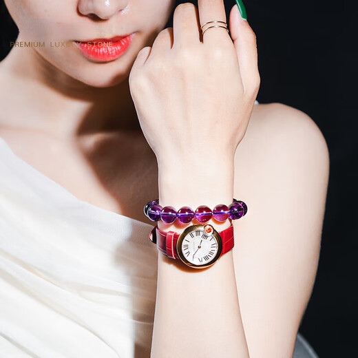 Eternal symbol natural crystal collection grade ice type Uruguayan amethyst bracelet for women purple amethyst bracelet for men birthday gift Brazilian jewelry amethyst 10mm