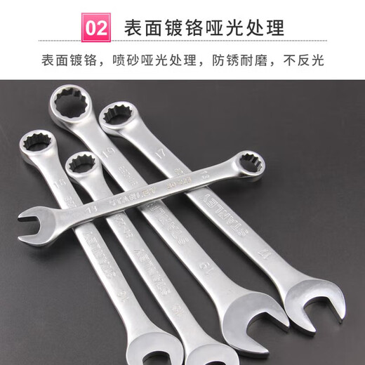 Stanley (STANLEY) Wrench Open Wrench Multifunctional Plum Double-headed Labor-saving Wrench Auto Repair Machine Repair Accessories Household Hardware Tools 10mm STMT80219-8-23