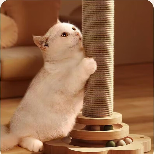 Jingdong Express Cat Climbing Frame Cat Scratching Post Wear-Resistant Cat Toy Self-Happiness and Boredom Relief All-in-One Cat Nest Exclusive for Kittens Cat Scratching Post 40CM Four-in-One