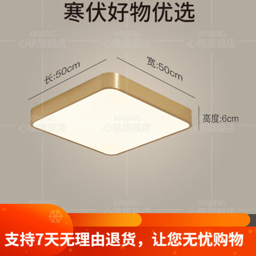 JPHZNB户外吸顶灯别墅大门口门前灯室外过道阳台灯防蚊虫庭 X3893-500/方形