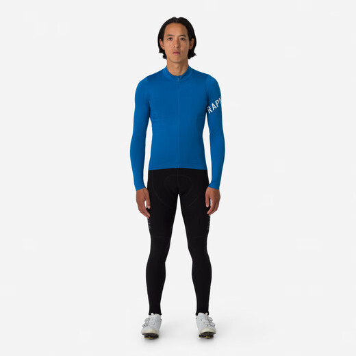 Rapha new autumn and winter colors Pro Team men's competition winter warm long-sleeved road cycling jersey official sapphire blue S