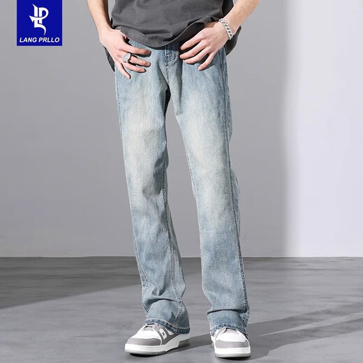 Coton Black Jeans Brand Trendy Brand Loose Loose Rétéraire 2025 Spring New American High Street Spring and Automne Casual Long Long Long 9901 Black régulier XL Taille