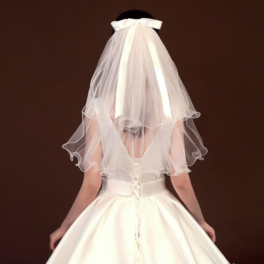 Dijing Proposal Proposal Bridal Veil Korean Style Simple Ins Style Super Fairy Ribbon Butterfly Wedding Veil Fashion Headwear Props Ins Style Bow Tie Certification Veil Hair Comb F432