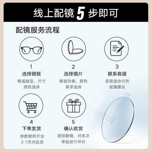 PARZIN custom myopia glasses frame for men and women, fashionable simple blue light protection goggles frame optical glasses PJ15850 rose gold frame +0 degree blue light protection