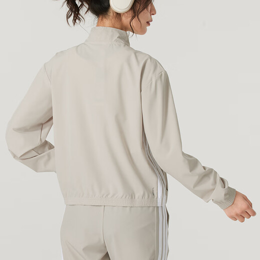 阿迪达斯 （adidas）女装套装秋季新款运动服立领夹克外套上衣休闲裤束脚长裤 两件套 JE6173+JD6522/梭织 M/165