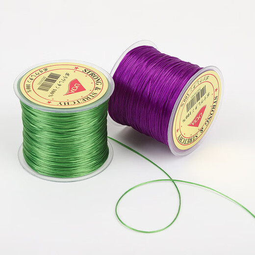 Maimeide handmade diy beaded bracelet flat wire transparent crystal elastic cord wear-resistant bracelet play beads rubber band elastic rope upgraded model (red 1.0mm about 50 meters)