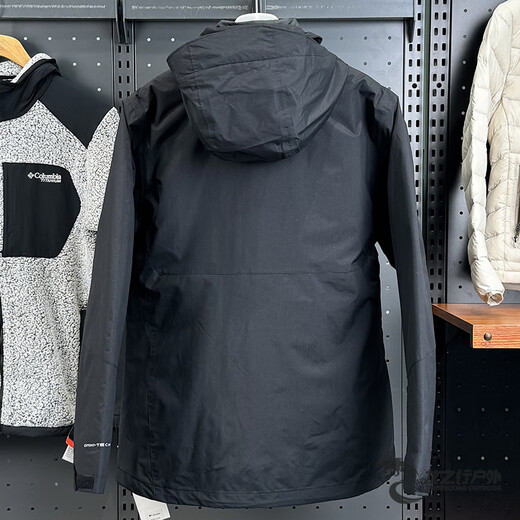 Columbia 24 Herbst und Winter Neue Columbia Columbia Jacket Herren-Wasserdichte winddichte Baumwollinter-Liner Drei-in-One-WE3892 WE3892-010 Schwarz abnehmbare Kapuze 170 S