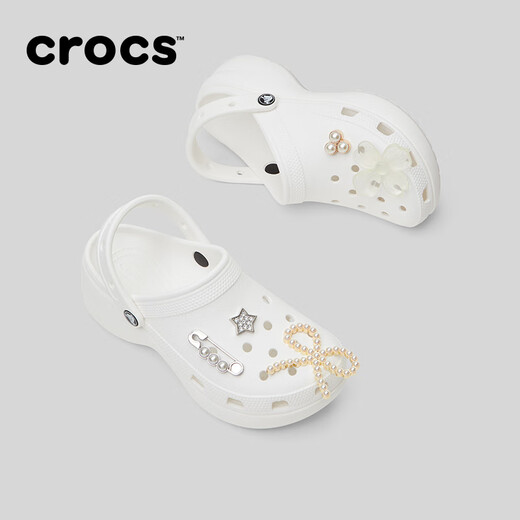 
crocs Crocs thick-soled cloud hole shoes outdoor 206750 white-100 36/37 (230mm)