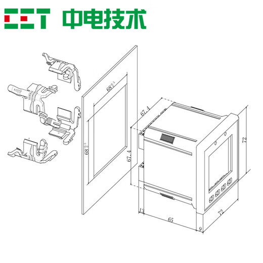 Ji Litian Customized China Electric Technology PMC-S723 Präzisionsmessung dreiphasige intelligente LCD-Instrumenten-Leistungsüberwachung Multifunktionaler elektrischer PMC-S723-Cspecifications4