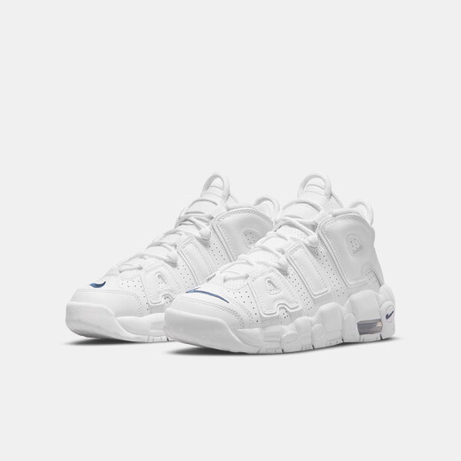 NIKE耐克男女童皮蓬篮球鞋AIR MORE UPTEMPO气垫缓震防滑支撑运动球鞋 DH9719-100 38 【建议脚长24cm】