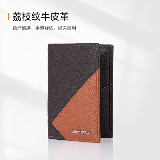 Samsonite (Samsonite) Herren-Visitenkartenbeutel Multifunktionales Cowide Visitenkarten Clip Wallet Herren Geburtstagsgeschenk Tk6*13017