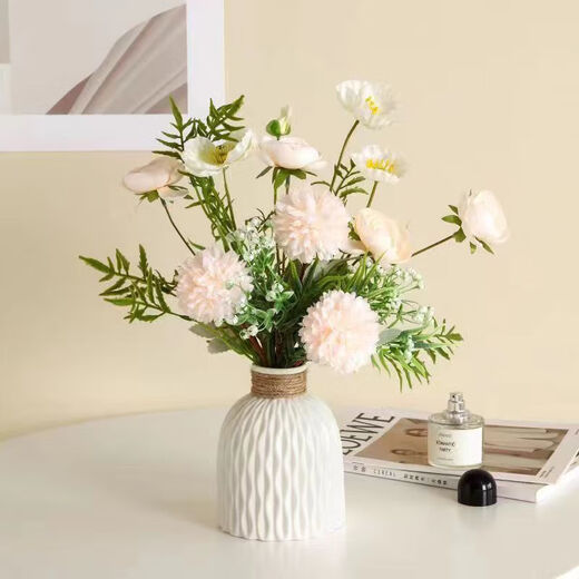 MPPMCK light luxury ins style simulated flower art ornaments simulated green plants young people's desktop flower arrangement floral decorations main picture hot model Cardamom Year Bouquet + blue