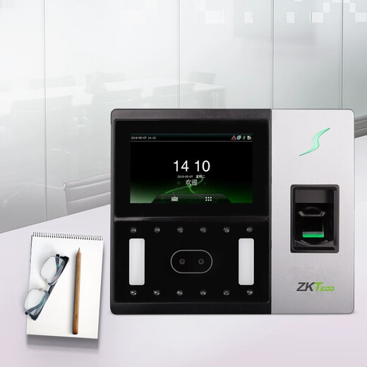ZKTECO 熵基科技 iFace702-S静态人脸+指纹考勤机AI702动态人脸考勤门禁一体机触屏刷脸打卡机 AI702【动态人脸】 标配主机【单考勤用须购买适配电源】