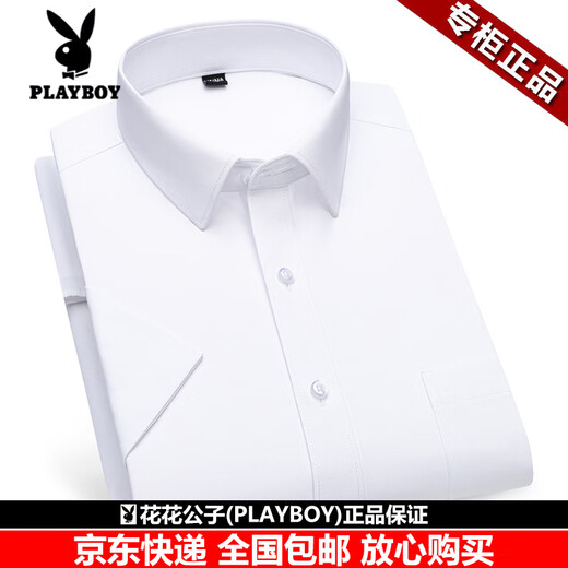 花花公子（PLAYBOY）男士高端长袖衬衫春秋季新款商务休闲翻领条纹透气舒适衬衣上衣 DX6636 常规 39 170cm 体重约120-130斤