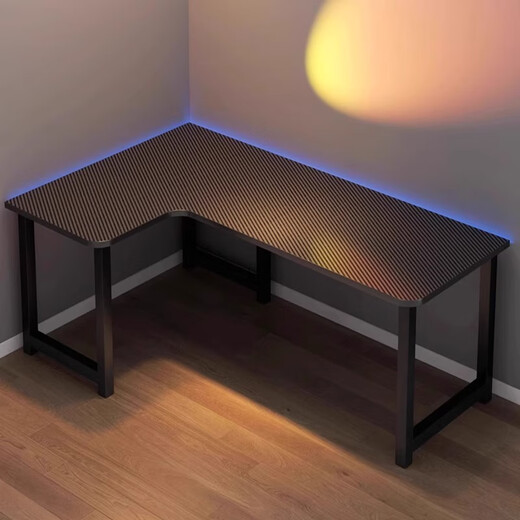 Popular world interchangeable corner computer desk student dormitory simple e-sports table bedroom home desk small apartment office desk interchangeable corner 120*80CM carbon fiber color