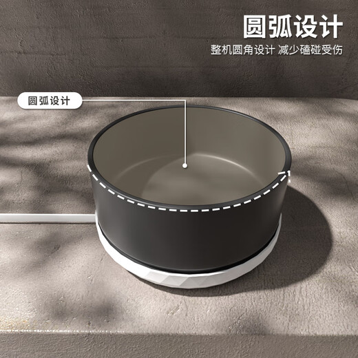 Hanhan Pet Cat Constant Temperature Water Bowl Ceramic Water Dispenser Heating Warm Water Cat Bowl Pet Supplies Dog and Kitten Yogurt Machine Constant Temperature Heating Pad + Ceramic Bowl 350ML Black