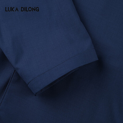Lucadilong [100% Merinowolle aus Italien importiert] Leichte Luxus-High-End-Herren-Business Executive Jacket Coat Royal Blue M (48)