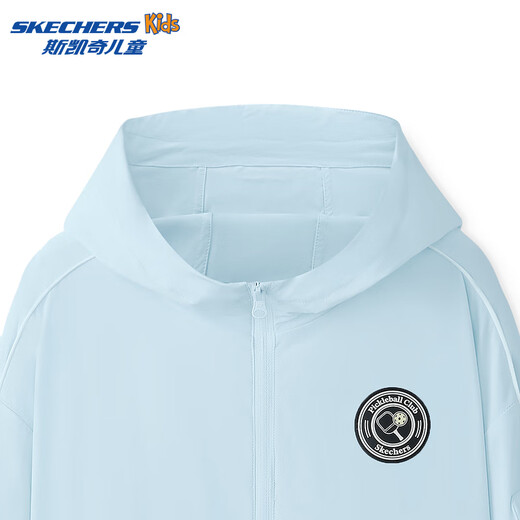 Skechers boys summer cool and comfortable sun protection quick-drying sports coat children's new top L225B004 Breeze Blue/034V 160