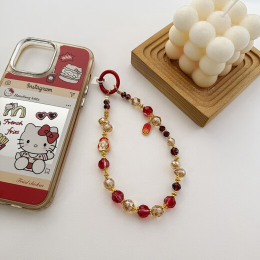 BEIYIPIN Cadena de colgantes de teléfonos móviles 2025 Nuevo modelo Qianfu Zhaocao Cadena de telefonía móvil Muñecida para mujeres Muñecas para mujeres Lanyard resistente Decoración de colgantes de colgación de colgantes resistente duradera