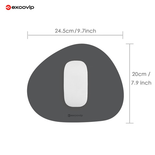 EXCO alfombrilla de ratón pequeña de cuero de guijarros gris alfombrilla de ratón pequeña alfombrilla de ratón portátil alfombrilla pequeña fácil de llevar mini oficina ultrapequeña mini niña estilo viaje de negocios 0393